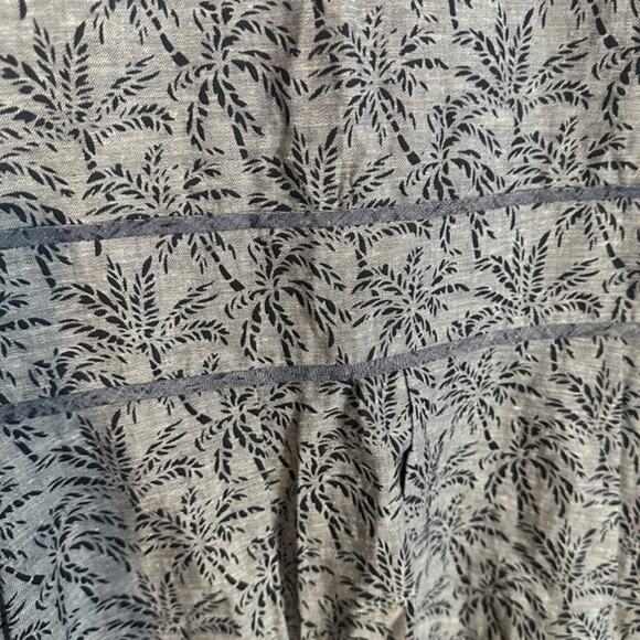 J. Crew Gray Palm Tree Cotton/Linen Blend Sleeveless Sheath Dress Women Sz 4 - Picture 6 of 11